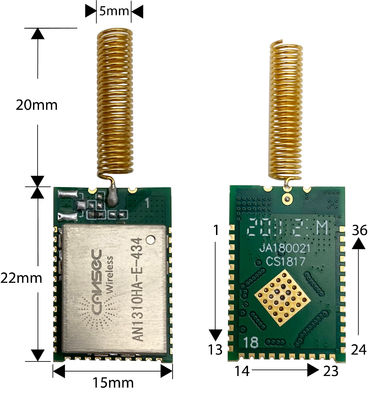 ασύρματη RF 13dBm 1uA Cc1310 Lora 868mhz ενότητα Tj SOC ενότητας
